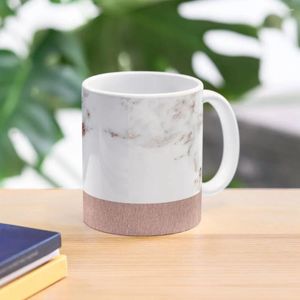 Mugs Rose Gold Marble And Foil Coffee Mug Pottery Cups Travel For Tea Custom