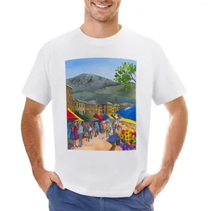 Herrtankstoppar Salamanca lördag t-shirt kawaii kläder överdimensionerade tullmens vita t-skjortor