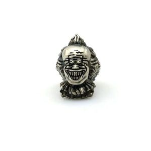 Paracord Outdoors DIY Tools EDC Handcasted White Brass Clown Joker Rebel Street Knife Beads Lanyard Pendants Key Rings Accessories