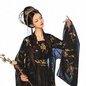 中国の伝統的なダンスコスプレ古代ブラックステージパフォーマンス衣装x4hl＃