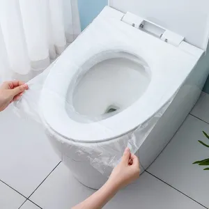 Tampas de assento do toalete 10 pc/descartável plástico capa esteira portátil à prova d 'água segurança viagem banheiro almofada de papel accessiories
