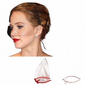 new Face-Covering Veil Headband Elegant Mesh Headband Veil Face Net Mask Wedding Bridal Headwear Party Dr Hair Accories 22jY#