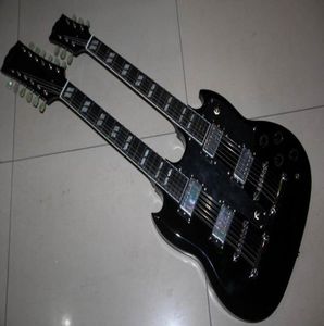 Whole New Arrival Cibson double necks 1275 model electric guitar in Black 1110183533201