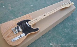 Natural Wood Ash Body Electric Guitar PickGuardMaple FingerboardChrome Hardwareofferカスタマイズ7515774