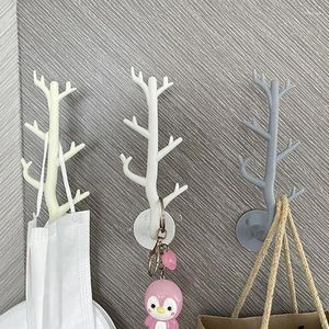 Hooks 2024 Wall Hanging Hook Tree Branch Seamless Adhesive For Clothes Hat Scarf Key Hanger Rack Decoration