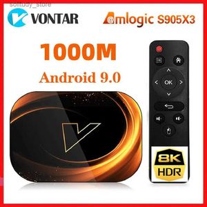 Телеприставка Vontar 1000M Amlogic S905X3 Интеллектуальная ТВ-приставка 8K Android 9.0 Максимум 4 ГБ ОЗУ 128 ГБ ПЗУ Телеприставка Dual WiFi Youtube Media Player Q240330