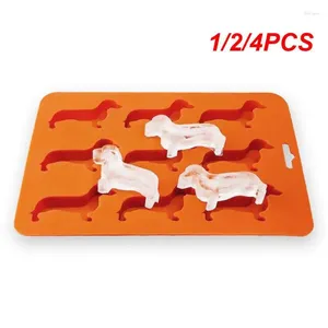 Baking Moulds 1/2/4PCS Dachshund Chocolate Cake Molds Beer Mold Party Fondant Cooking Decorating Tools Drop