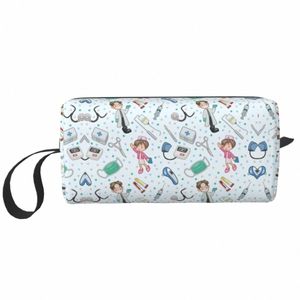 kawaii Nurse Nursing Supplies Travel Toiletry Bag for Women Cosmetic Makeup Bag Beauty Storage Dopp Kit h36k#