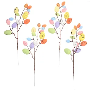 Vaser påskägg träd dekor plockar konstgjorda falska grenprydnader mittstycke grenar parti