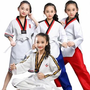 children's adult lg-sleeved short-sleeved cott men's and women's spring summer taekwdo Martial training clothes Uniforms 14Mk#