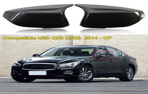 Perfekt match Compact Horn Design Side Mirror Cover 963744GA0H 963734GA0H för Infiniti Q50 Q60 QX30 Q706973927