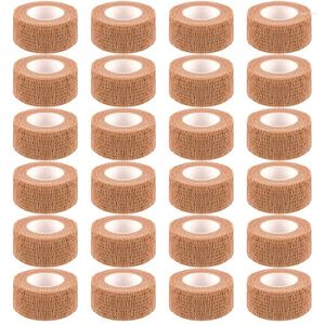 Vestuário para cães YO-24 Rolls Bege Elastic Auto-adesivo Bandagem 2.5cm Esportes de tez para lesões e tratamento de animais de estimação