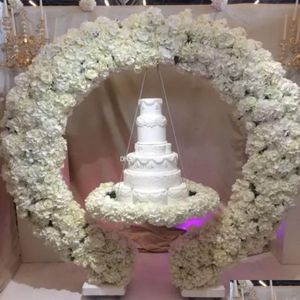 Party Decoration With Flowerdoor Design Arch Door Backdrop Stand for Events Cake Flower Wall Ceremony Drop Delivery Home Garden Festiv Dhmae