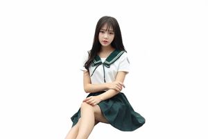 Conjunto de uniforme escolar, uniforme de estudante, gravata, terno de marinheiro, traje de mesa, uniforme escolar japonês, menina, verão, j5Rk #