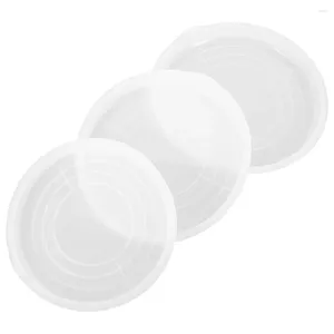 Louça 3 Pcs Tampa Anti-respingo para Batedor de Ovos Cozinha Tigela Tampa Misturando Tigelas de Aço Inoxidável Suprimentos de Plástico