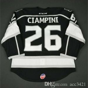 24s Custom Men Youth Women Tage Echl Monarchs 37 Nick Shore 26 Daniel Ciampini Hockey Jersey Size S-5XL eller Custom Any Name or Number