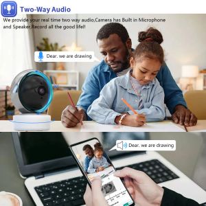 Tuya WiFi PTZ 5MP Baby Monitor Auto Track Indoor Plug and Play Portable Smart Life Home Mini Tway Audio Security Protection