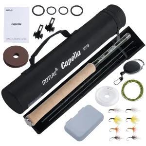 Combo Goture Tenkara Fly Fishing Rod Combo 3.6M com linha principal Tippet Hook Keeper Flys Kit Box Tube set