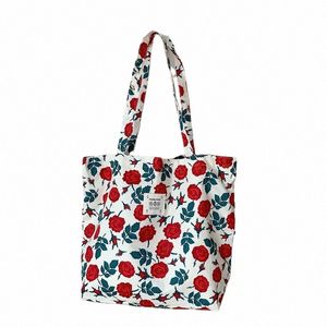 Youda New Style Fi Vintage Floral Canvas Shourdle Bag for Simple Hag大型カジュアルキャパシティショッパートートバッグv7nf＃