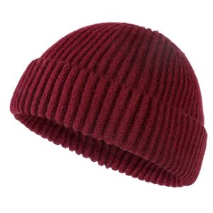 Nuovi cappelli a maglia per donne Cappelli neri Cappelli da uomo inverno Cappelli da uomo Bernelli per signore SkullCap Solido Cappello a maglia Cappello a maglia