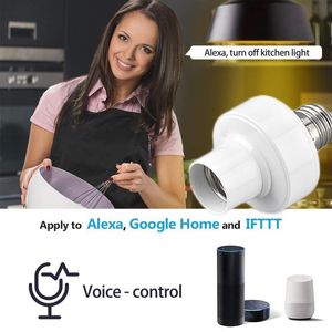 Tuya WiFiスマートバルブアダプターE27 100-240V LEDライトホルダーソケットスマートライフアプリボイスコントロールALEXA Google Home Bulb