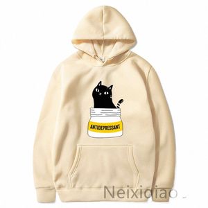 Plus-storlek anti-depresi kawaii katt hoodie kvinnliga män tröjor hip hop höst vinter varma tjej avslappnad pullover streetwear hooded 68nu#