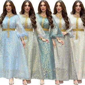 Ethnische Kleidung Dubai Kleid Naher Osten Arabisch Bronzing Strass