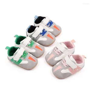 First Walkers Baby Crib Shoes Boy Girl Sneaker Born Infant Anti Slip Sole Walking Footwear Prewalker Sporty