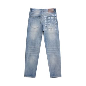 Novos jeans clássicos, 2024 mais novo produto original, bens duros únicos, jeans casuais lavados, confortáveis e elásticos, tamanho asiático
