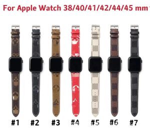2024 модный лучший дизайнерский ремешок для часов для Apple Watch Band 41 мм, 45 мм, 42 мм, 38 мм, 40 мм, 44 мм, роскошные ремешки для часов G Designs iwatch 8 7 6 5 4 из искусственной кожи L с цветком