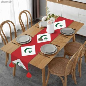 Table Runner Dresser Scarve Decor Rif Amazigh People Flag for Dining Party Decoration yq240330