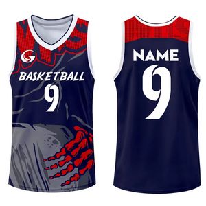 Anpassad sublimering Summer Mesh Mens Basketball Shirt Youth Clothing Breattable Training Uniform Jersey Set 240318