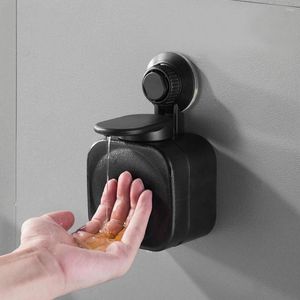 Liquid Soap Dispenser 1 Pcs Wall-mounted Hand Back Press Type Foam Machine Suction Cup Bathroom Box