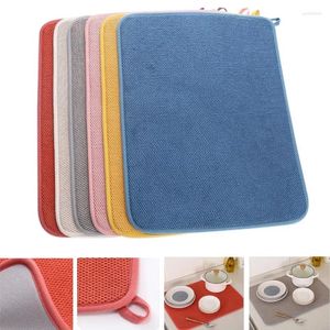 Masa Paspasları 1 PC Mikrofiber Mutfak Bulma Kurutma Mat Emici Placemat Trene Ped Takım Süpürme Slip Slip Hızlı Kuru