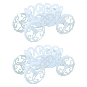 Bakningsverktyg 2-Pack Single Princess Carriage Cupcake Stand Holder Display