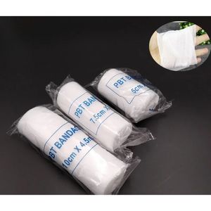 2024 5 rolls/lot 10cmx4.5m PBT Elastic Bandage First Aid Kit Gauze roll Wound Dressing Medical Nursing Emergency Care Bandagefor Wound Dressing Medical