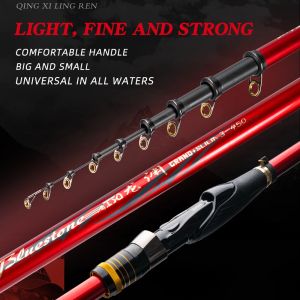 Rods New 3# Carbon Ultra Light Super Hard Reef Rock Fishing Rod 2.7M3M3.6M4.5M5.4M6.3M Långt skottstång Slippande driftkarp Rod Sea Pole