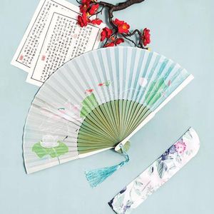 Decorative Figurines Chinese Style Folding Fan Wedding Hand Summer Travel Selfie Decoration Portable Daily Dance Lovers