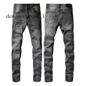 Amirir Jeans Mens Designer Jeans High Elastics Distressed Ripped Slim Fit Motorcycle Biker Denim for Men Fashion Black Jeans 8980