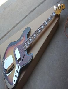 古いボディ4ストリングレッドパール付きエレクトリックベースギターピックガードローズウッドフィンガーボードチロームハードウェアフーファーカスタマイズ8563804