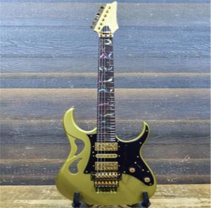 Factory Hela anpassade New Arrival 6 String IBZ PIA3761 Steve Vai Signature Sun Dew Gold Electric Guitar 1851375