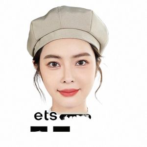 korean Women's Chef Hat Berets Restaurant Hotel Bakery Cafe Catering Uniform Waiter Work Hat Dust And Oil Smoke Preventi Q6dB#