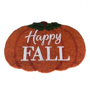 Mattor Happy Fall Pumpkin Rugs Thanksgiving Holiday Party Welcome Doormats For Home Badrum Kök Non Slip Polyester