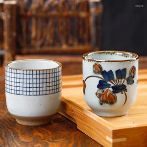 Koppar tefat teacup keramisk kaffekopp retro japansk handmålad eftermiddagsmugg för te köksredskap bordsartiklar med hög kapacitet dricker