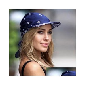 Beanie / Skull Caps Verão Doce Cor Mulheres Lenço de Cabeça Mti-Funcional Senhoras Sunsn com Brim Algodão Impressão Hijab Bonnet Turbante Dhgarden Dhusl