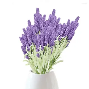 Dekorativa blommor Artificial Provence Lavender Bouquet Pe Foam Faux Plants Arrangement Craft For Wedding Decoration Home Decor