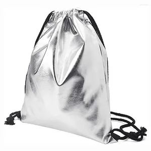 DrawString Women String Back Pack Cinch Sack Gym Tote Bag School Sport Shoe Solid #YJ