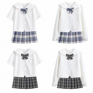 Woman School Mundolis Student Sailor Cosplay Cosplay Japońskie krótkie rękaw JK Suit dziewczyny plisowana spódnica mangas anime sapporo r4d1#