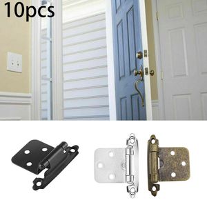 10pcs Self Closing Cabinet Door Hinge Overlay Flush Cabinet Cupboard Hinge Antique Bronze Vintage Style Hinge Furniture Hardware