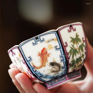 Кружки Китайский Белый Фарфор Чайная Чашка Китай Мастер Керамика Мелкий Узор Вино